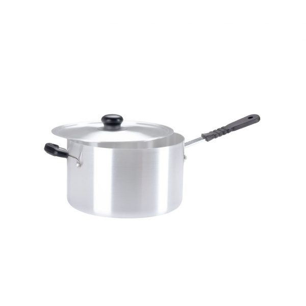 22cm Aluminium Medium Duty Saucepan with helper handle (1022)