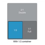 Olympia Whiteware 1/2 Half Size Gastronorm 100mm - Image 2