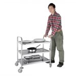 Vogue Stainless Steel 3 Tier Clearing Trolley Medium - Image 3