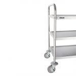 Vogue Stainless Steel 3 Tier Clearing Trolley Medium - Image 4