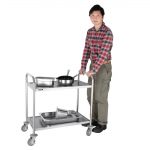 Vogue Stainless Steel 2 Tier Clearing Trolley Medium - Image 3