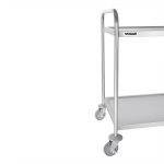 Vogue Stainless Steel 2 Tier Clearing Trolley Large - Image 4