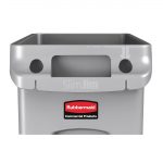 Rubbermaid Slim Jim Bin with Venting Channels Grey 87Ltr - Image 3