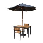 Bolero Steel & Acacia Armchair (Pack of 4) - Image 2