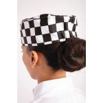 Whites Chefs Skull Cap Big Black & White Check - Image 4