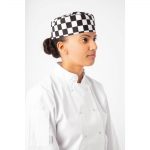 Whites Chefs Skull Cap Big Black & White Check - Image 5