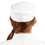 Whites Chefs Unisex Skull Cap Polycotton White - L - Image 3