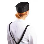 Whites Chef Skull Cap Polycotton Black - L - Image 4