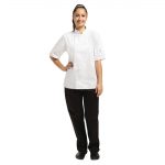 Whites Vegas Unisex Chef Jacket Short Sleeve White 3XL - Image 4