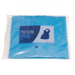 Disposable Polythene Bib Aprons Blue (100 Pack) - Image 2