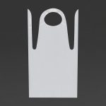 Disposable Polythene Bib Aprons White (100 pack) - Image 3