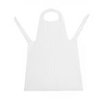 Disposable Polythene Bib Aprons White (100 pack) - Image 4