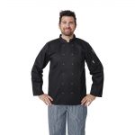Whites Vegas Unisex Chef Jacket Long Sleeve Black L - Image 14