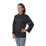 Whites Vegas Unisex Chef Jacket Long Sleeve Black L - Image 16