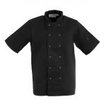 Whites Vegas Unisex Chef Jacket Short Sleeve Black 3XL