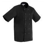 Whites Vegas Unisex Chef Jacket Short Sleeve Black 3XL - Image 5