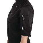 Whites Vegas Unisex Chef Jacket Short Sleeve Black 3XL - Image 12