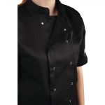 Whites Vegas Unisex Chef Jacket Short Sleeve Black 3XL - Image 15