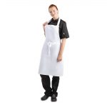 Whites Bib Apron Polycotton White - Image 5