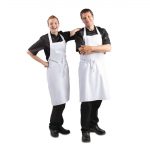 Whites Bib Apron Polycotton White - Image 6