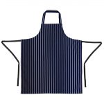 Whites Butchers Stripe Bib Apron Blue/White Extra Large - Image 2