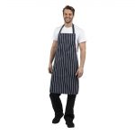 Whites Butchers Stripe Bib Apron Blue/White - Image 6