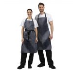 Whites Butchers Stripe Bib Apron Blue/White - Image 8