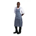 Whites Water Resistant Bib Apron Blue and White - Image 4