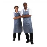 Whites Water Resistant Bib Apron Blue and White - Image 7