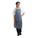 Whites Water Resistant Bib Apron Blue and White - Image 8