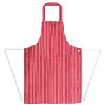 Whites Water Resistant Bib Apron Red And White Stripe - Image 2