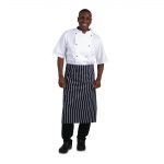 Whites Butchers Stripe Waist Apron Blue/White - Image 3