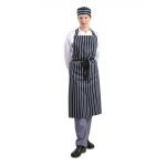 Whites Butchers Stripe Bib Apron Blue/White Extra Large - Image 6