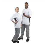 Whites Nevada Unisex Chef Jacket Black & White L - Image 10