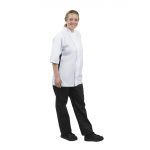 Whites Nevada Unisex Chef Jacket Black & White L - Image 11