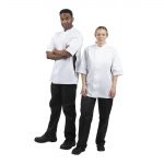 Whites Nevada Unisex Chef Jacket Black & White L - Image 12