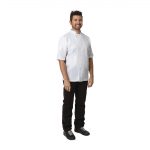 Whites Nevada Unisex Chef Jacket Black & White L - Image 13