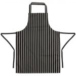 Whites Butchers Stripe Bib Apron Black/White - Image 5
