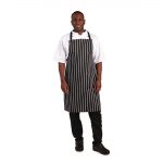 Whites Butchers Stripe Bib Apron Black/White - Image 12