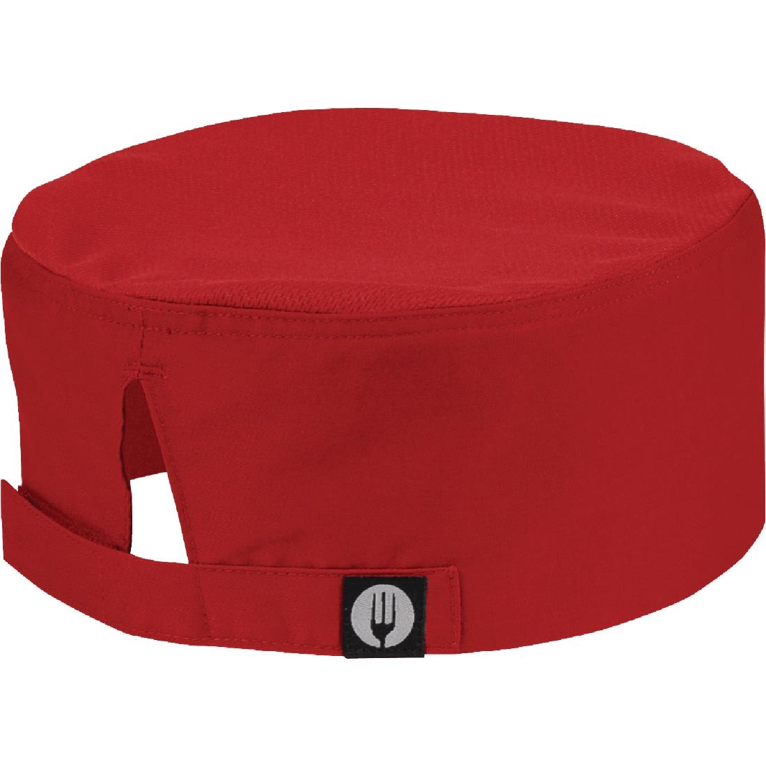 a956_y_hat.jpg Chef Works Cool Vent Beanie Red - Image 1