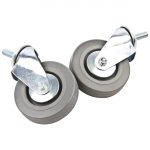 Vogue Stainless Steel Trolley Castors (Set of 2)