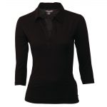 Chef Works Womens V-Neck T-Shirt Black L - Image 2