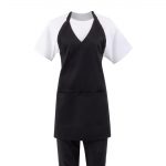 Whites V Neck Service Apron Black