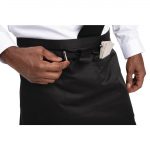 Whites Short Bistro Apron Black - Image 3