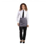 Whites Short Bistro Apron Charcoal - Image 3