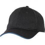 Chef Works Cool Vent Baseball Cap Black with Blue Trim - Image 3