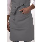 Chef Works Bib Apron Grey - Image 3