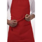Chef Works Bib Apron Red - Image 5