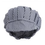Whites Peaked Unisex Hat Blue & White Check - Image 4