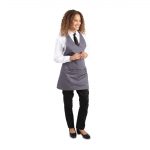 Whites V Neck Service Apron Charcoal - Image 2
